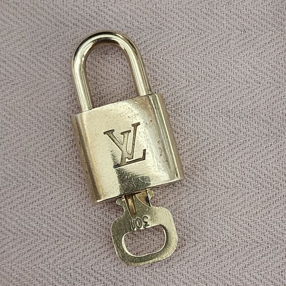 Louis Vuitton #301 Padlock Lock and Key Brass Set